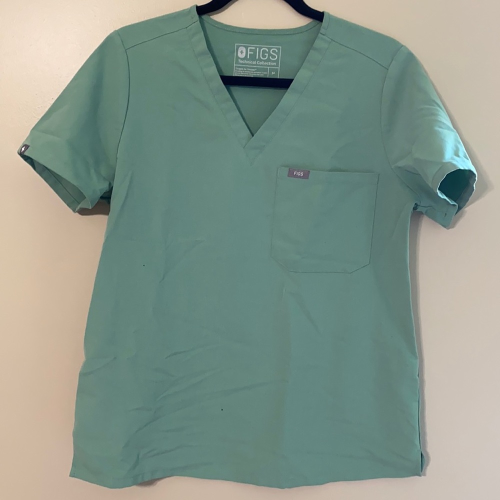 Figs Mint Green Catarina Scrub Top
